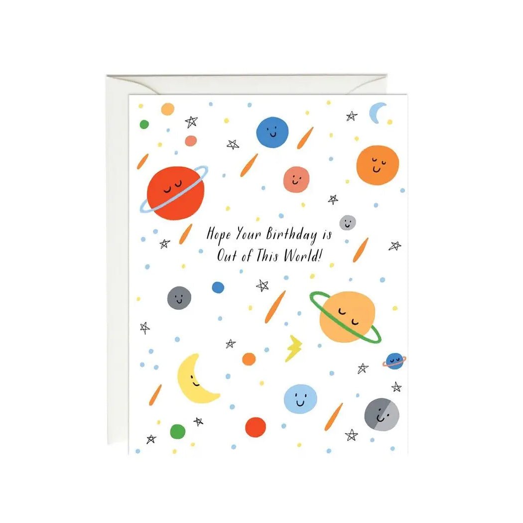 Out of This World Birthday Card - Lockwood Shop - Paula &amp; Waffle
