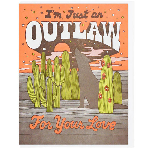 Outlaw for Your Love Greeting Card - Lockwood Shop - Lucky Horse