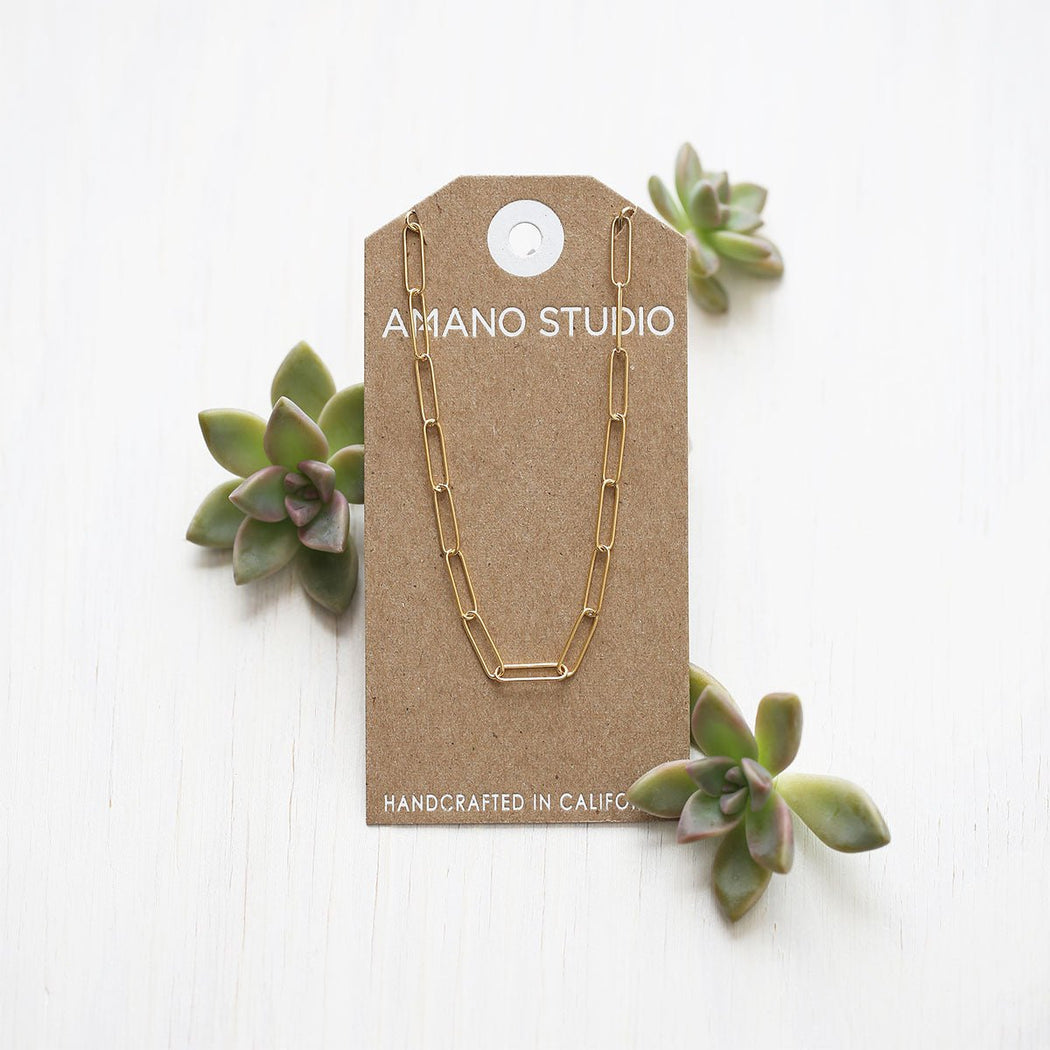 Paperclip Chain Necklace - Lockwood Shop - Amano