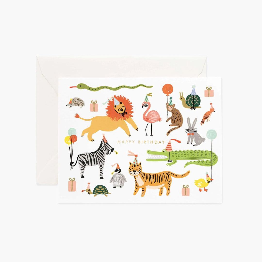 Party Animals Birthday Greeting Card - Lockwood Shop - Rifle