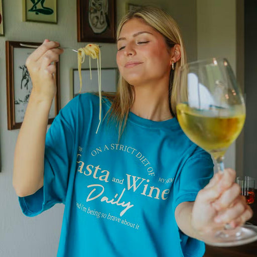 Pasta & Wine Daily T-Shirt - Lockwood Shop - Friday + Saturday