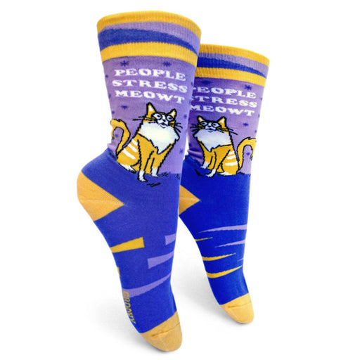 People Stress Meowt Women's Crew Socks - Lockwood Shop - Groovy Things co