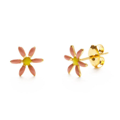 Pink Daisy Flower Stud Earrings - Lockwood Shop - Amano