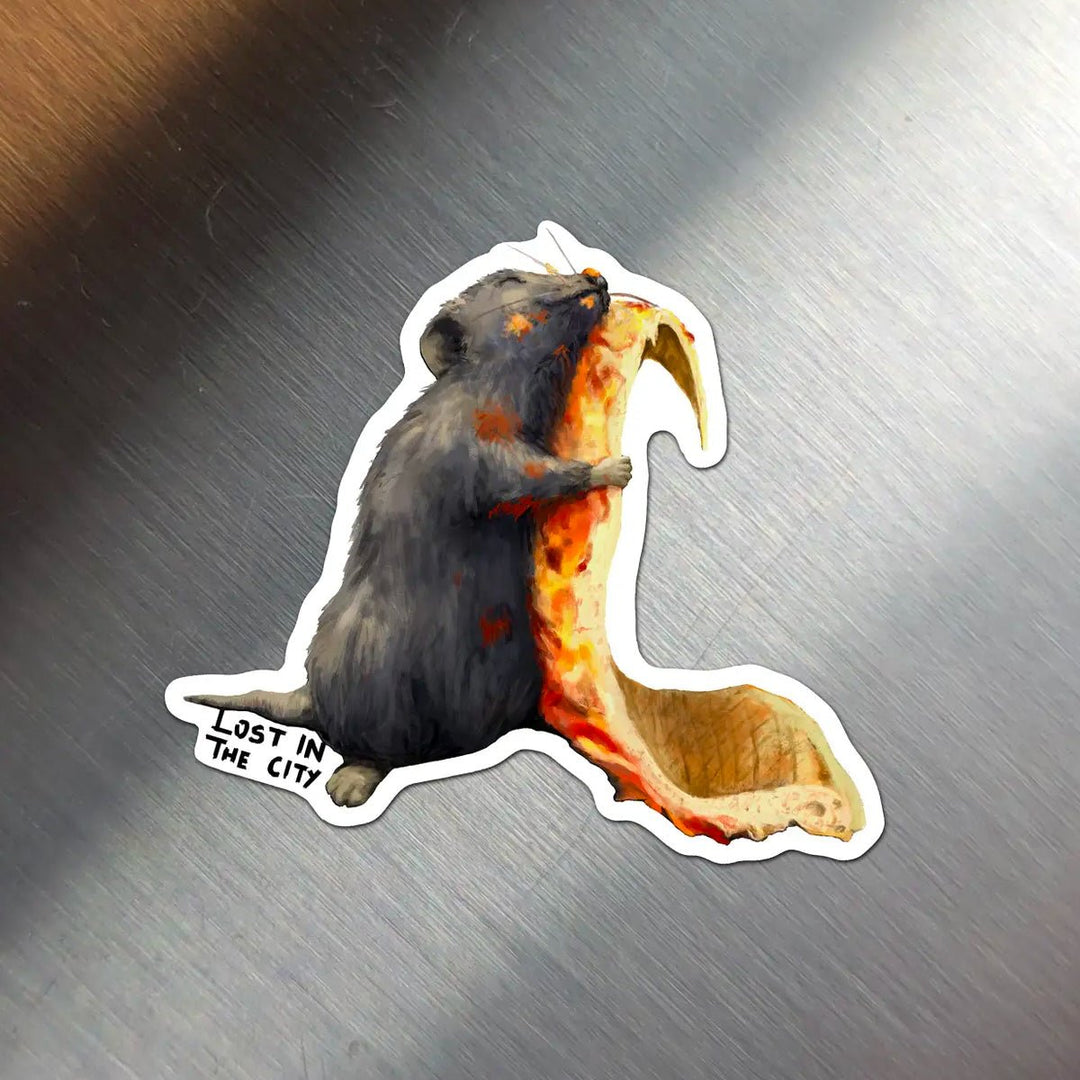 Pizza Lover Rat Magnet - Lockwood Shop - Santi of All Trades