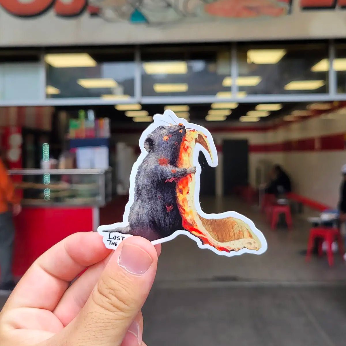 Pizza Lover Rat Sticker - Lockwood Shop - Santi of All Trades
