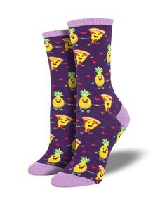 Pizza Loves Pineapple Women's Sock - Lockwood Shop - Socksmith