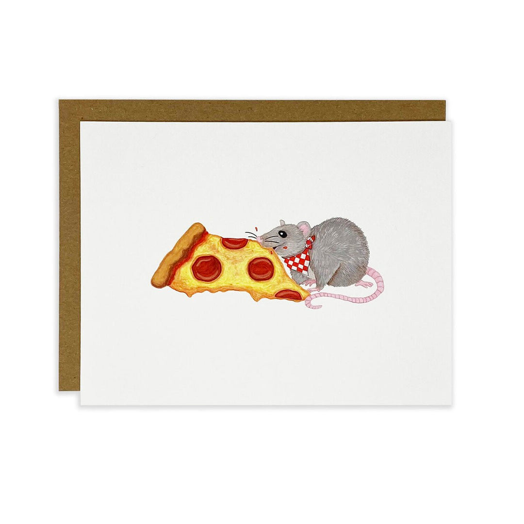 Pizza Rat Greeting Card - Lockwood Shop - Little Design Shoppe &amp; Creative Co