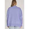 Plus Mock Neck Oversize Sweater in Violet Blue - Lockwood Shop - She & Sky