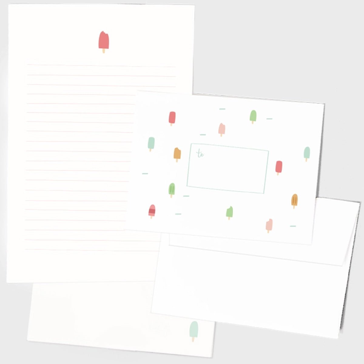 Popsicle Letter Writing Set - Lockwood Shop - A Jar of Pickles