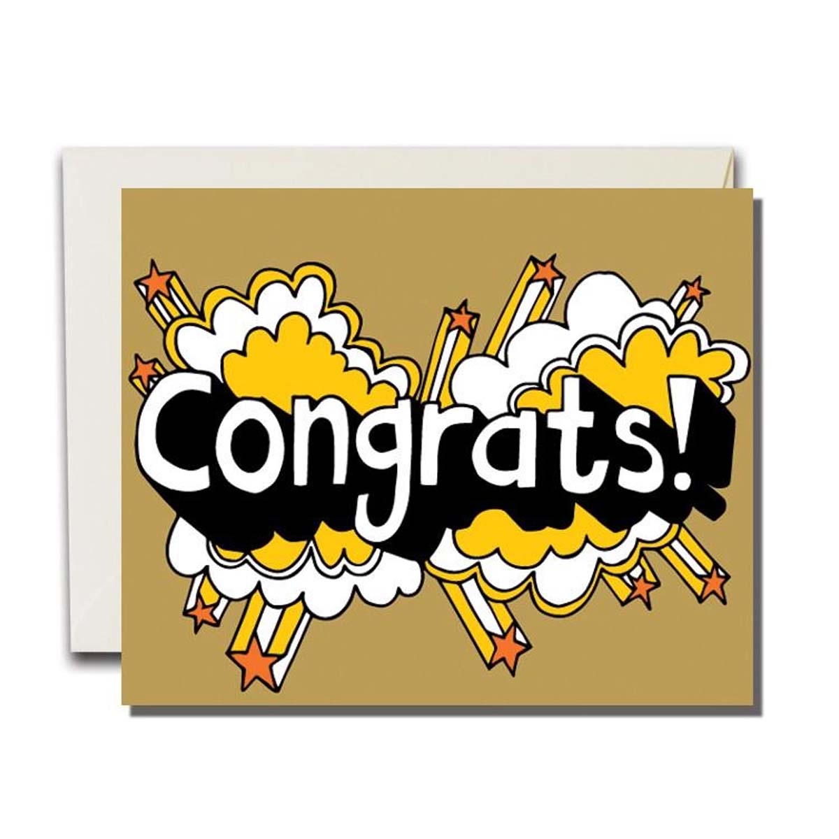 Power Pop Congrats! Greeting Card - Lockwood Shop - The Rainbow Vision