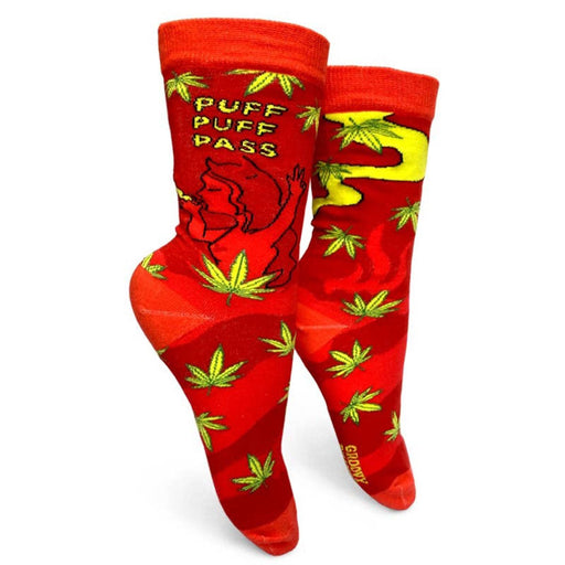 Puff Puff Pass Women's Crew Socks - Lockwood Shop - Groovy Things co