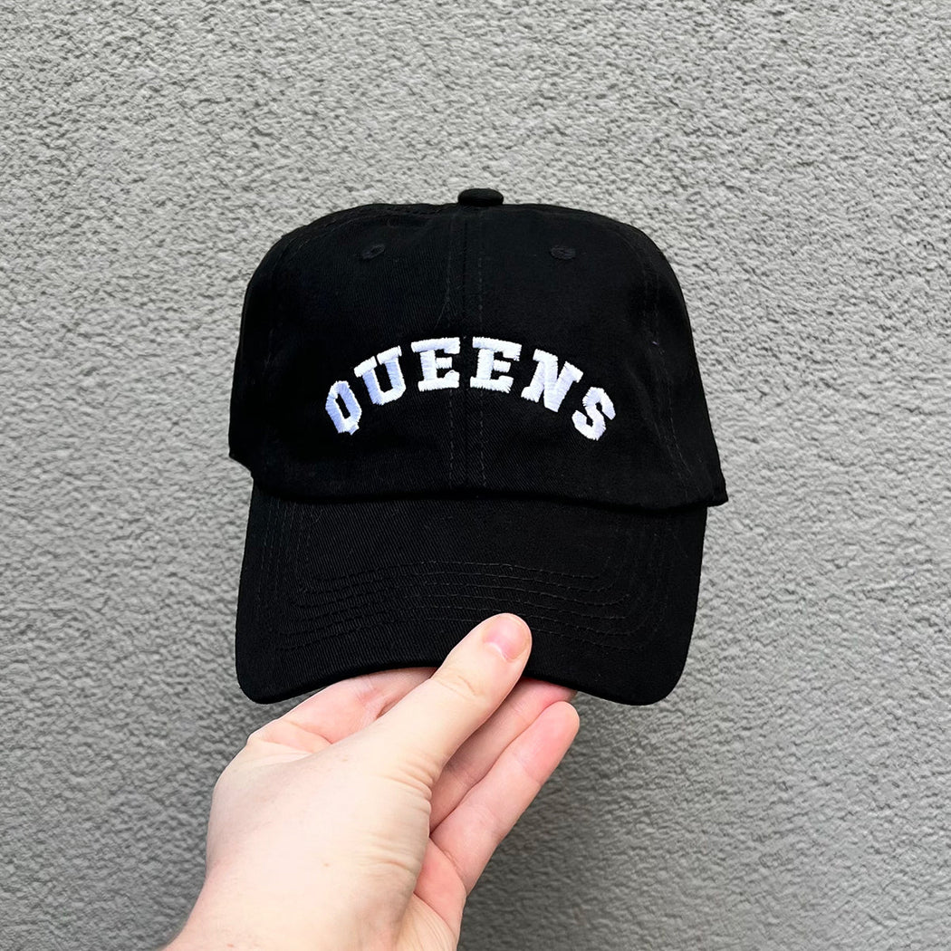 Queens Arch Hat- Black w/ White - Lockwood Shop - J & Jin Trading Corp