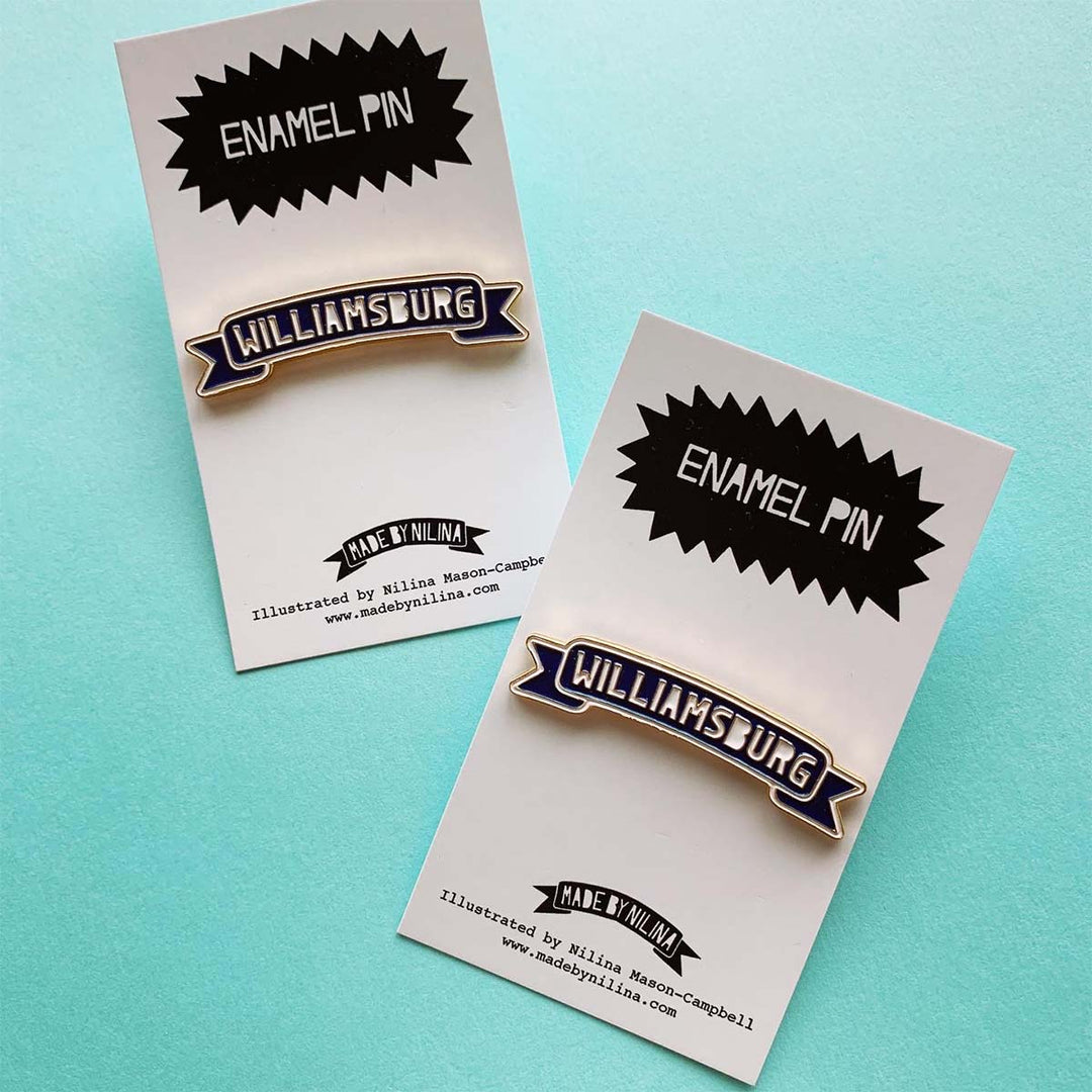 Queens Banner Enamel Pin - Lockwood Shop - Made by Nilina
