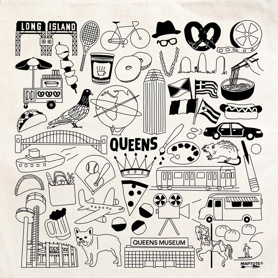 Queens Icons Tote - Lockwood Shop - Maptote