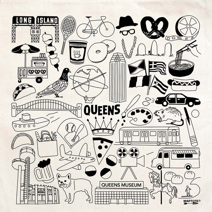 Queens Icons Tote - Lockwood Shop - Maptote