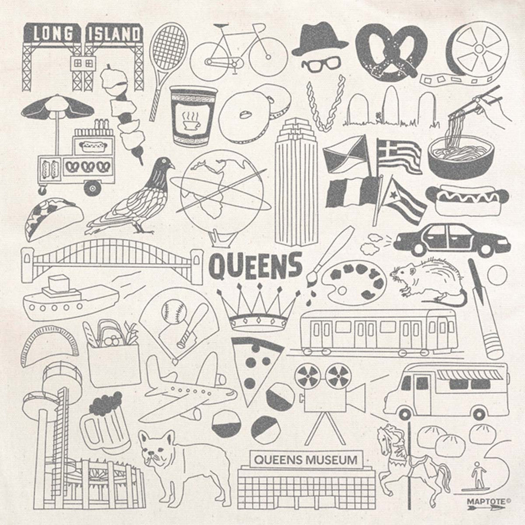 Queens Icons Tote - Lockwood Shop - Maptote