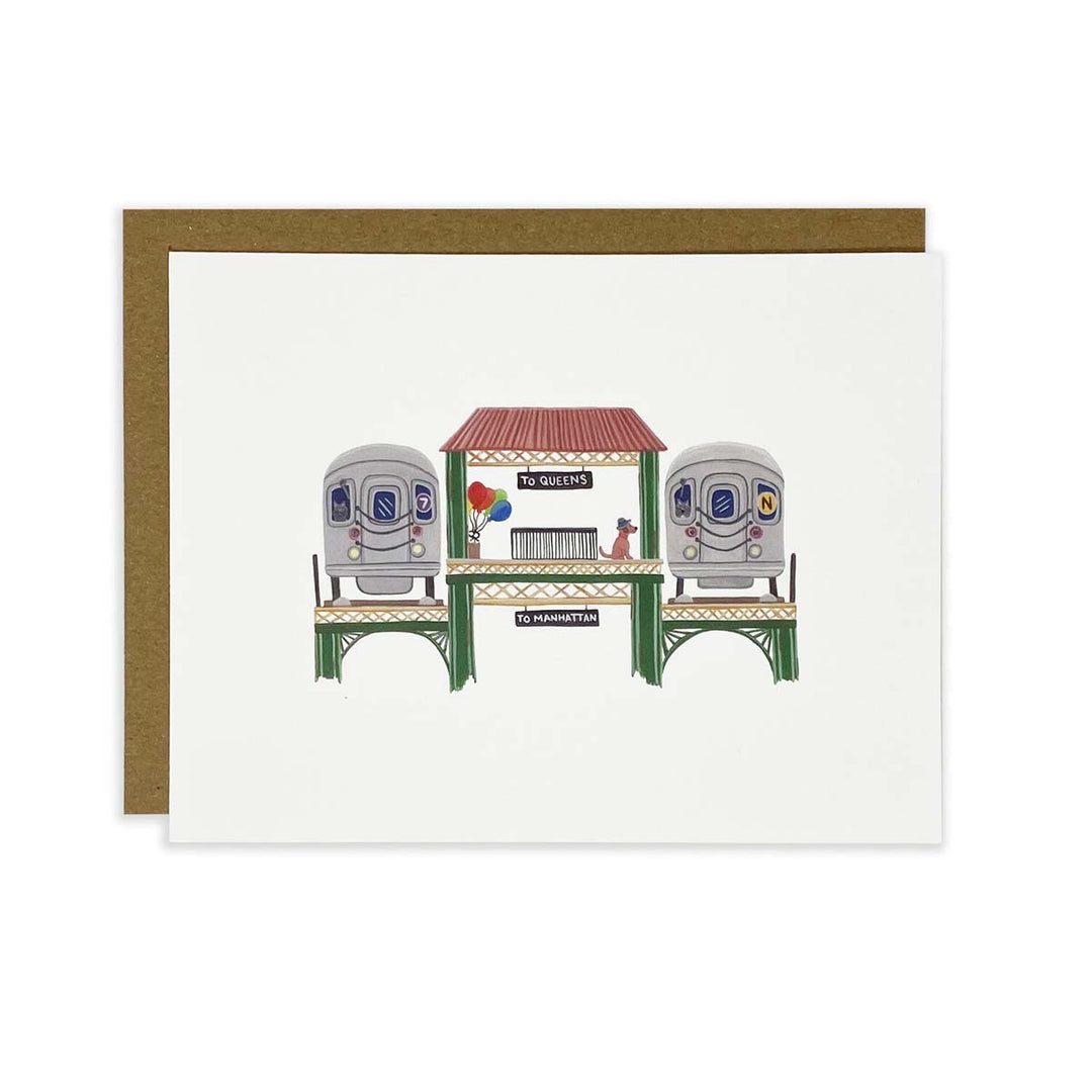 Queensboro Plaza Greeting Card - Lockwood Shop - Little Design Shoppe &amp; Creative Co