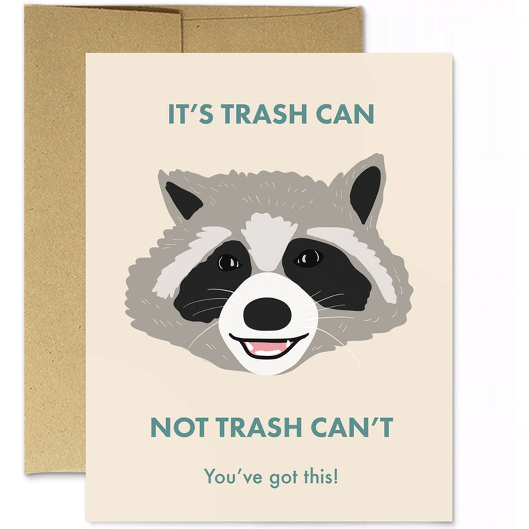 Raccoon Trash Can Greeting Card - Lockwood Shop - Party Mountain Paper
