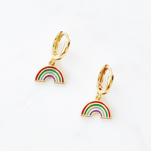 Rainbow Huggie Earrings - Lockwood Shop - Lucky Collective