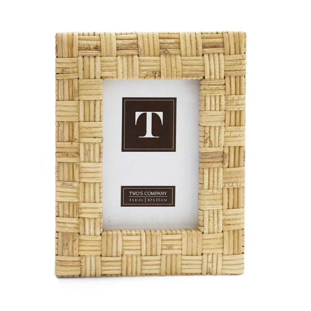 Rattan Picture Frame - 4x6 - Lockwood Shop - Twos Company