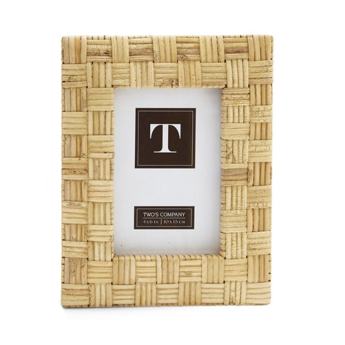 Rattan Picture Frame - 4x6 - Lockwood Shop - Twos Company