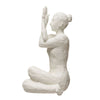 Resin Yoga Figure, Volcano Finish, White - Lockwood Shop - Bloomingville