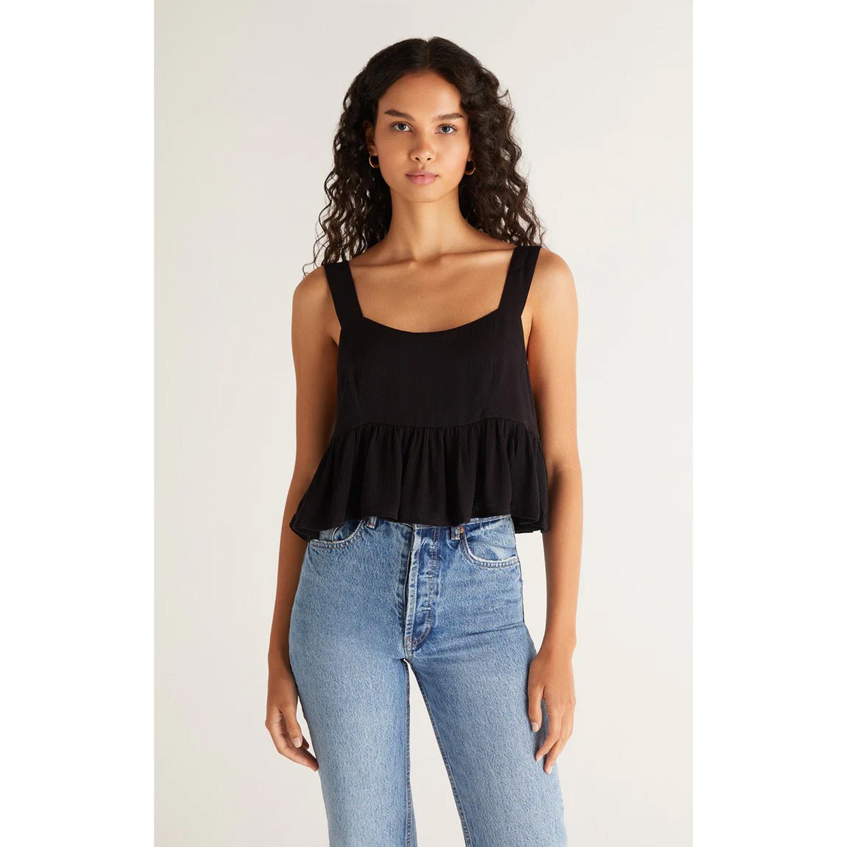 Rio Crop Tank in Black - Lockwood Shop - Z Supply
