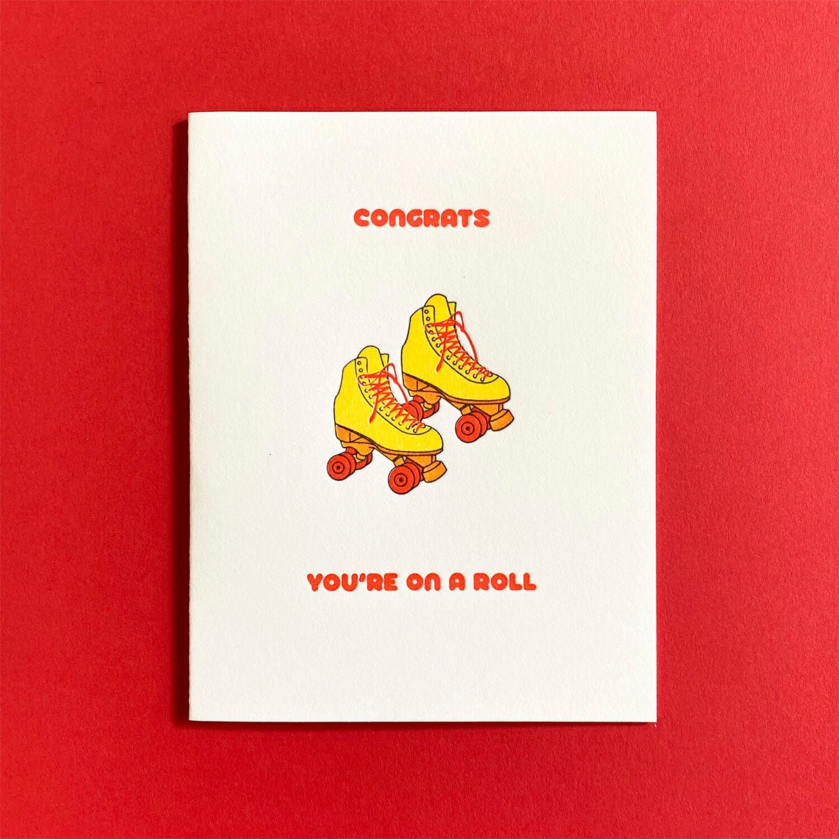Roller Skates Congrats Greeting Card - Lockwood Shop - Quick Brown Fox