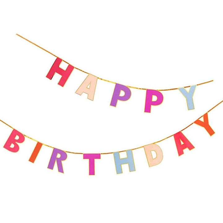 Rose Pink Happy Birthday Banner - Lockwood Shop - Talking Tables
