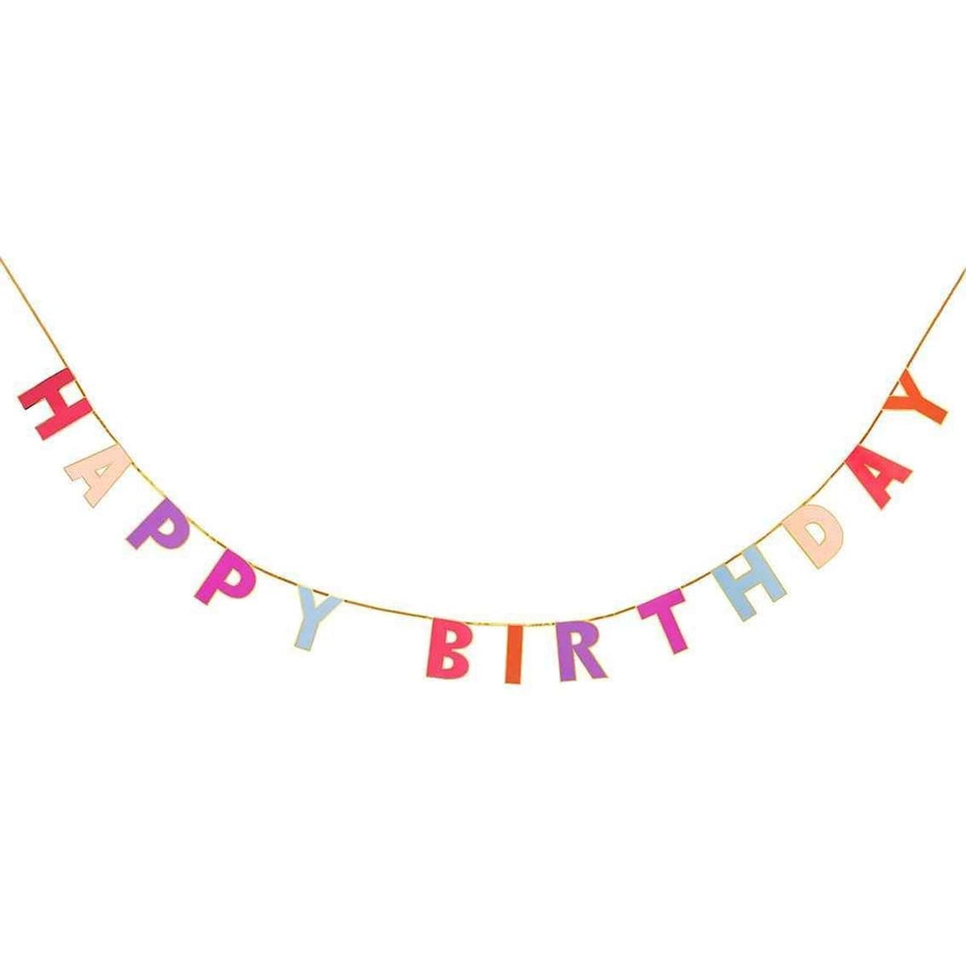Rose Pink Happy Birthday Banner - Lockwood Shop - Talking Tables