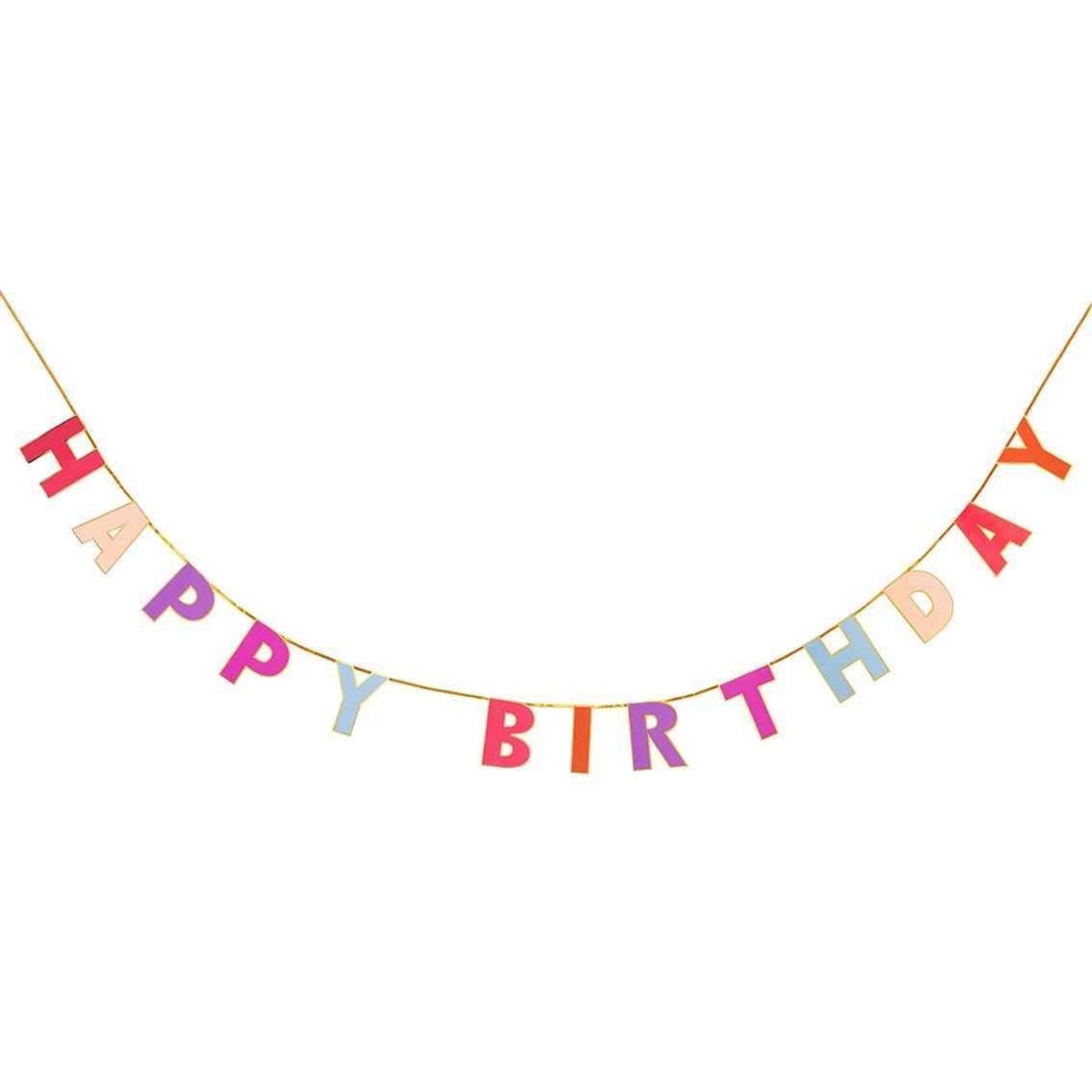 Rose Pink Happy Birthday Banner - Lockwood Shop - Talking Tables