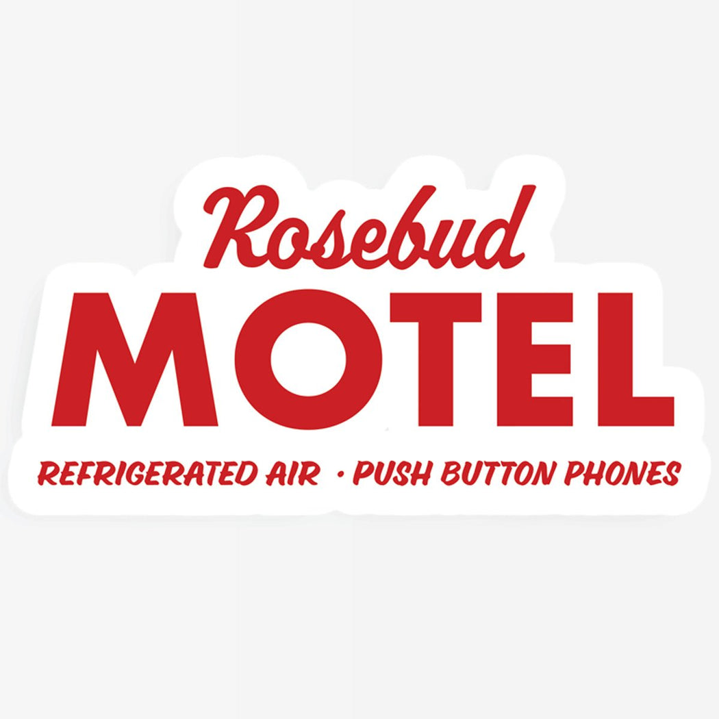 Rosebud Motel Sticker - Lockwood Shop - Party Mountain Paper