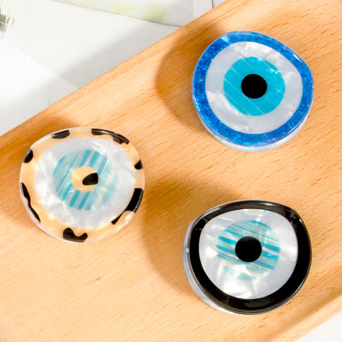 Round Evil Eye Hair Claw - Lockwood Shop - Accity