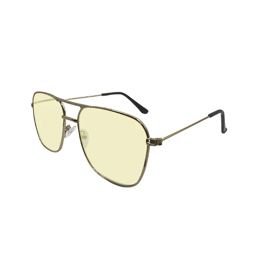 Ryder Blue Light Blocker Glasses - Gold Yellow - Lockwood Shop - Gabriel + Simone