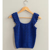 Scallop Knit Crop Top in Cobalt - Lockwood Shop - Hyfve
