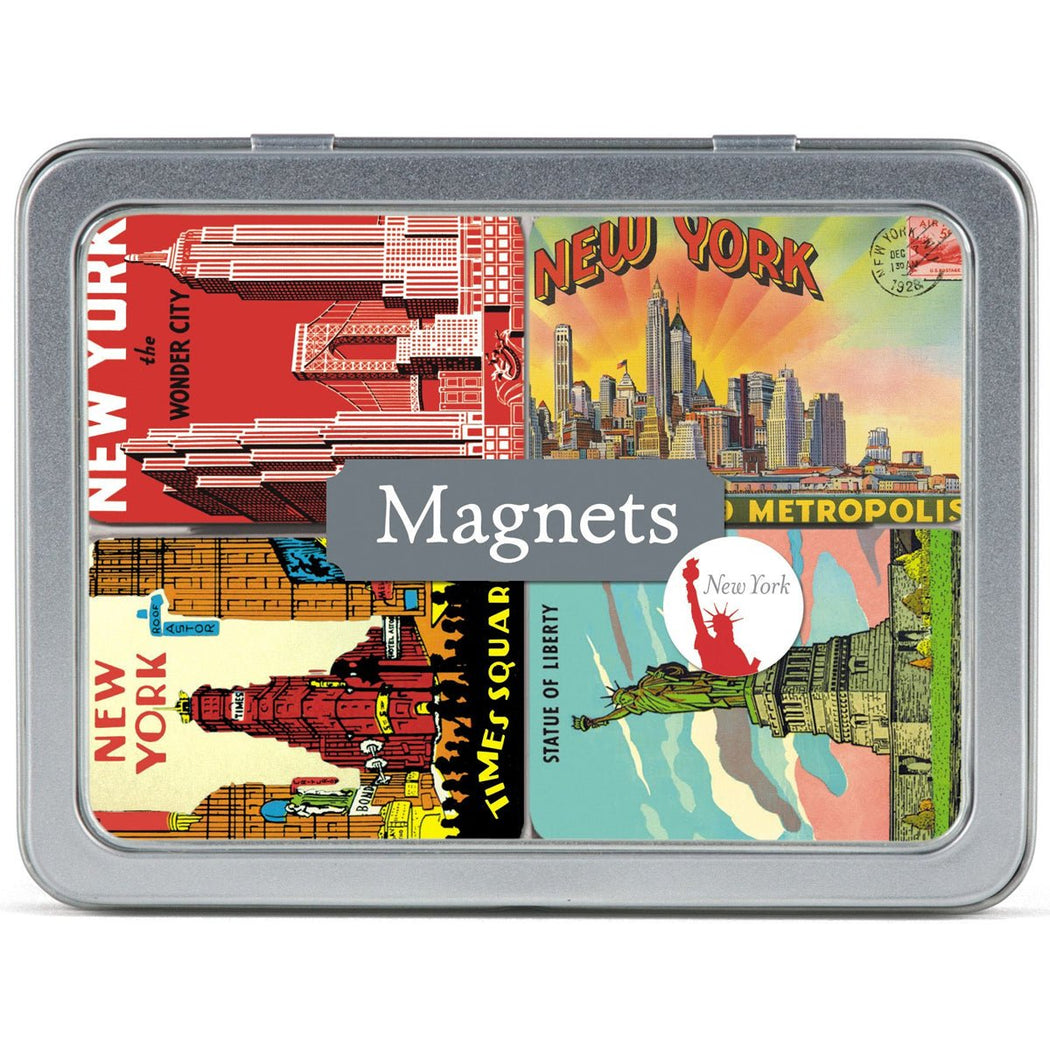 Set of 24 NY Magnets in Tin - Lockwood Shop - Cavallini Papers and Co