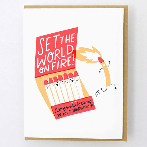 Set the World On Fire Greeting Card - Lockwood Shop - Hello Lucky