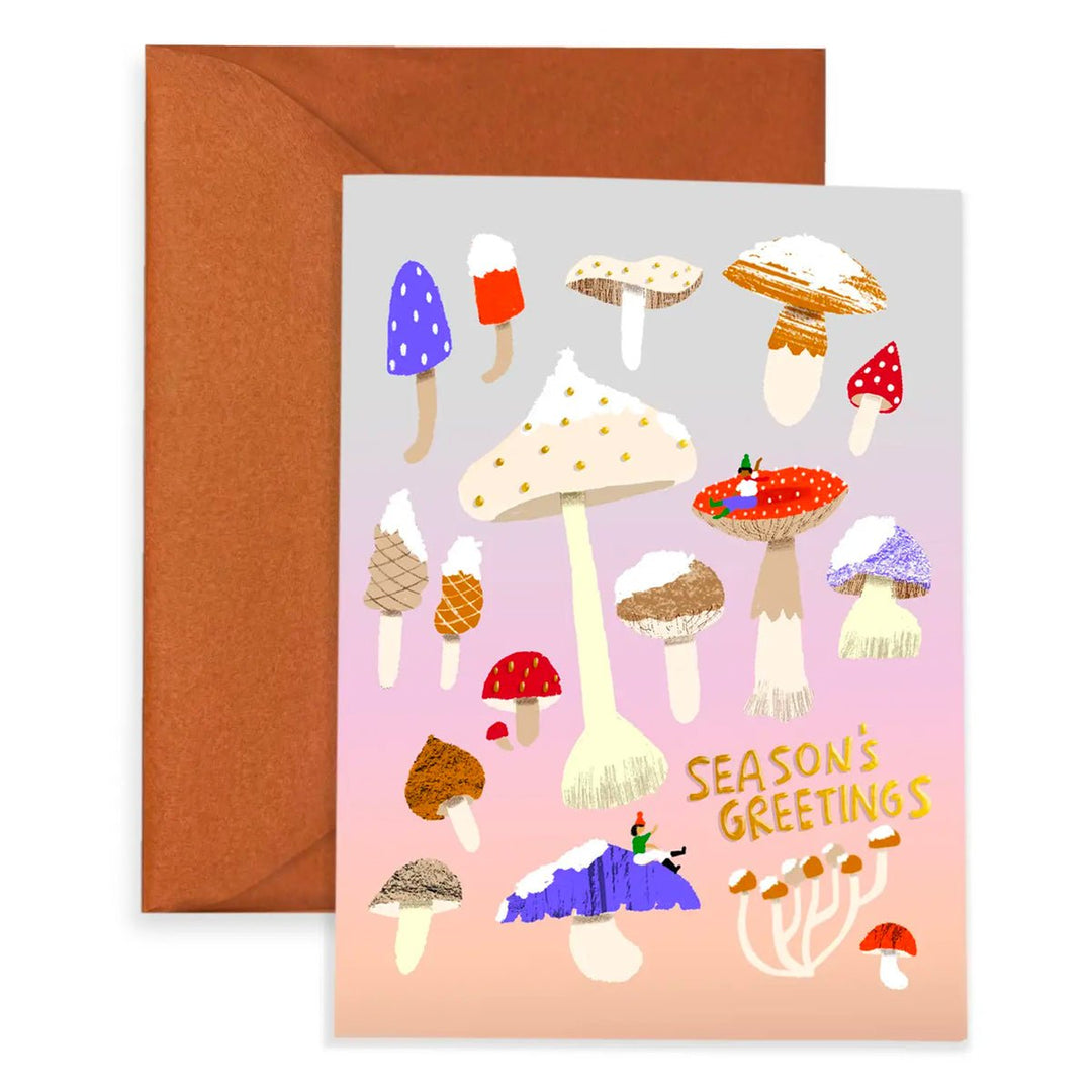 Shroomy Winter Holiday Card - Lockwood Shop - Carolyn Suzuki Goods
