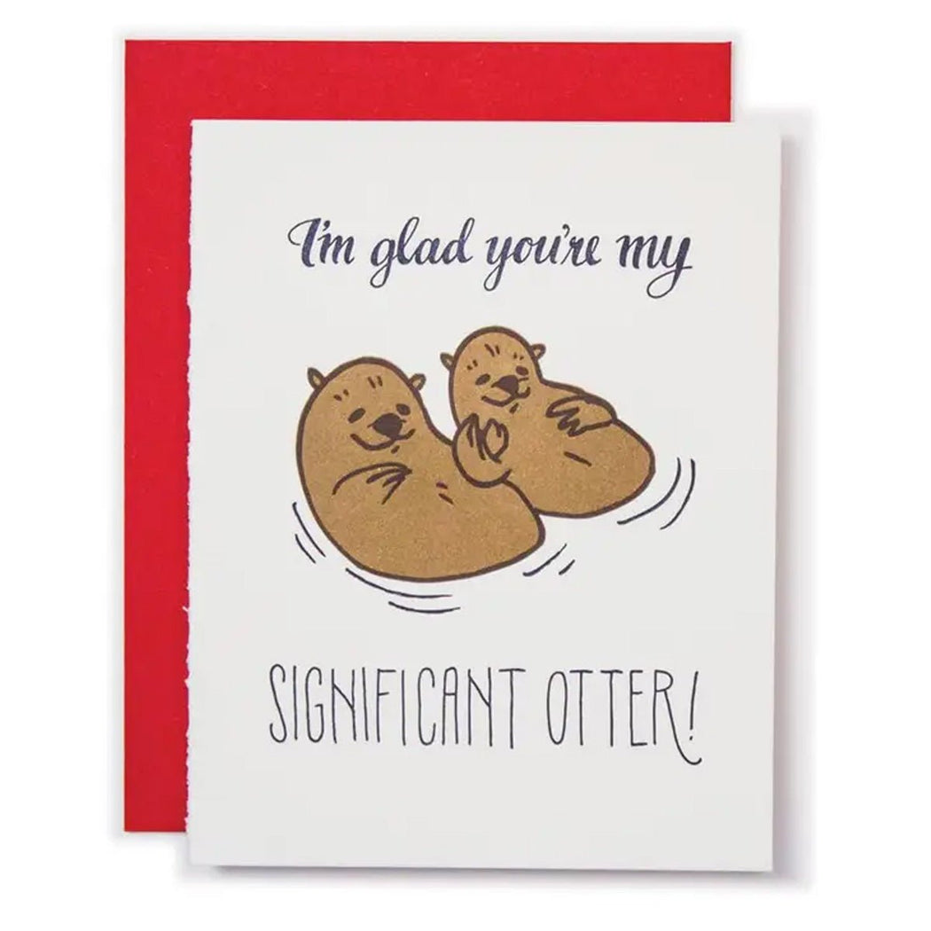 Significant Otter Greeting Card - Lockwood Shop - Ladyfingers Letterpress