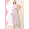 Simply You Sleeveless Top & Pants Set in Lavender - Lockwood Shop - Hyfve