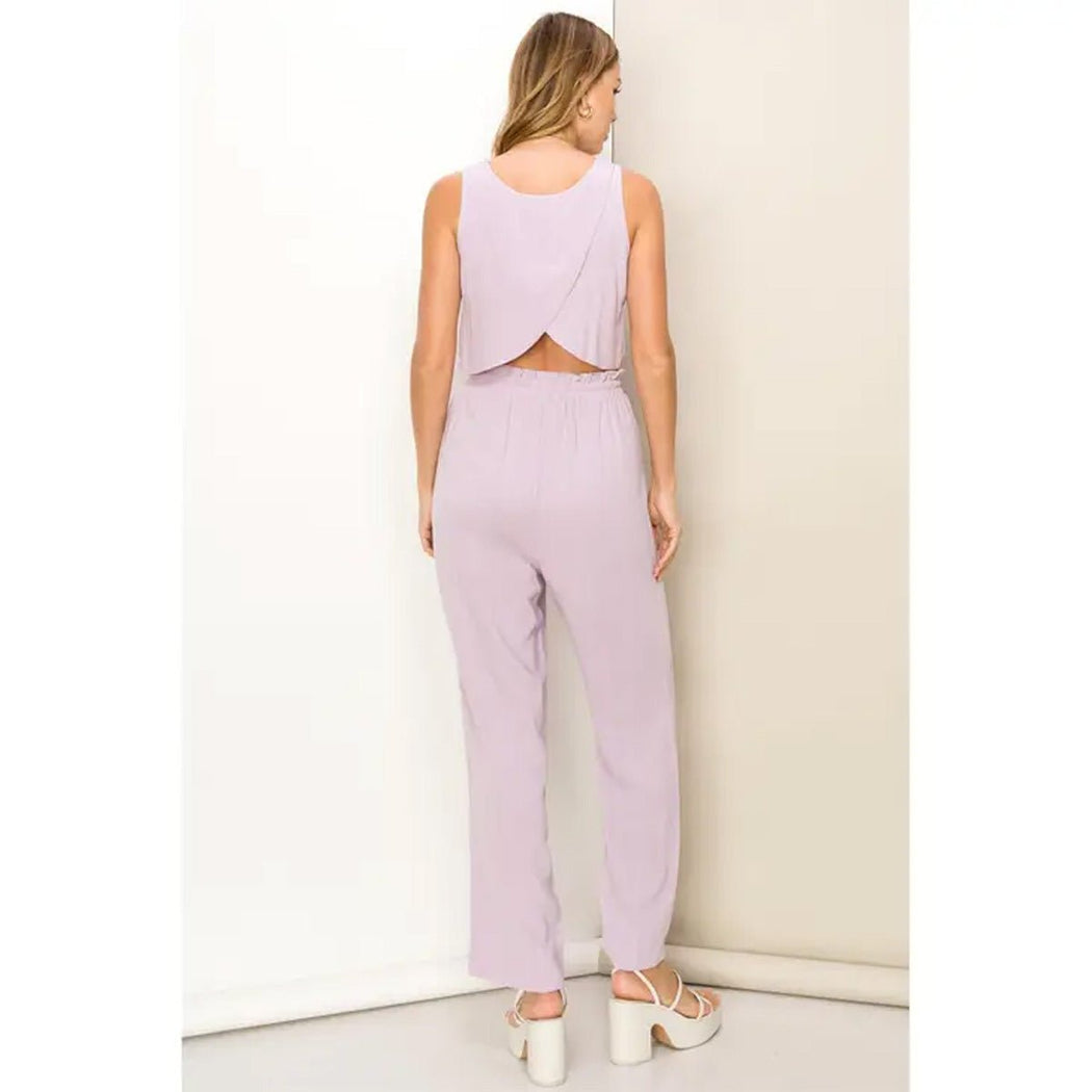 Simply You Sleeveless Top & Pants Set in Lavender - Lockwood Shop - Hyfve