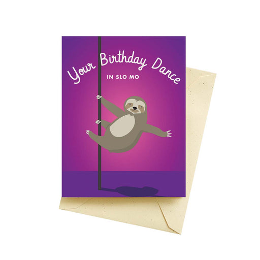Sloth Dance Birthday Card - Lockwood Shop - Seltzer Goods