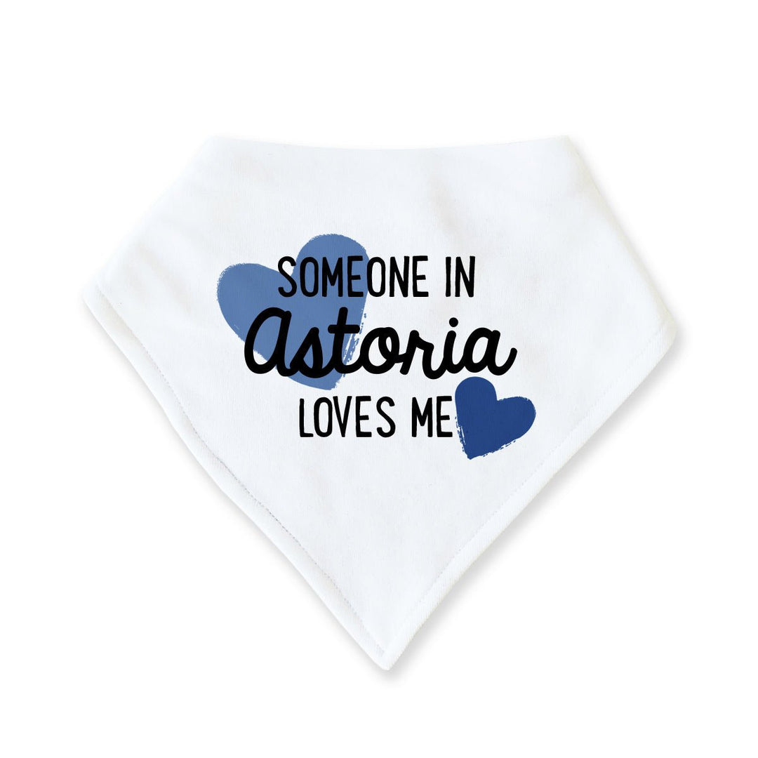 Someone in Astoria Loves Me Bib- Chambray &amp; Royal - Lockwood Shop - Rock Scissor Paper