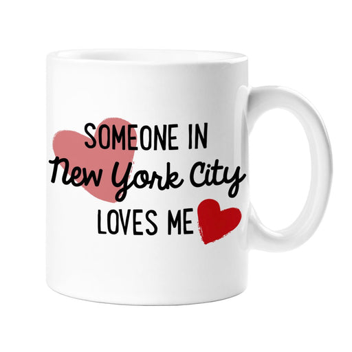 Someone in NYC Loves Me Mug- Pink & Red - Lockwood Shop - Rock Scissor Paper