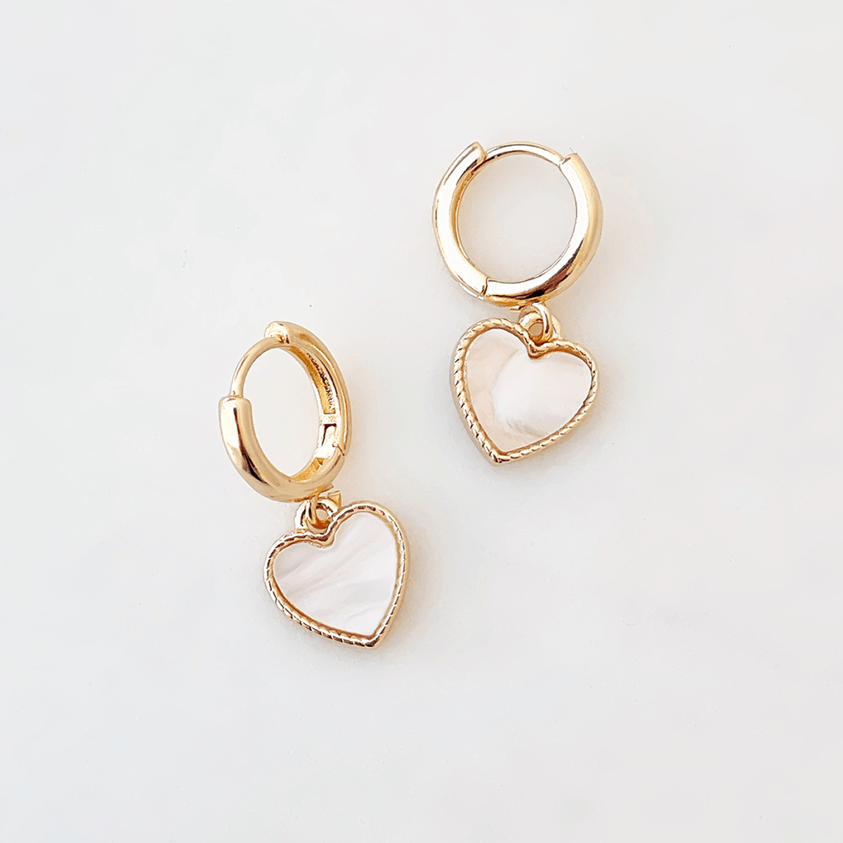Stone Heart Drop Earrings - Lockwood Shop - Lucky Collective