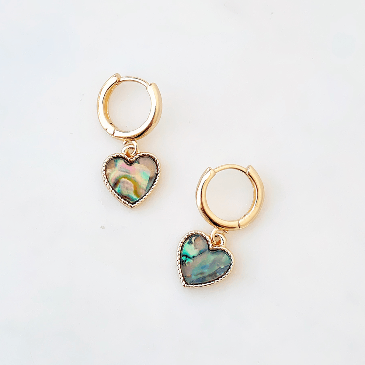 Stone Heart Drop Earrings - Lockwood Shop - Lucky Collective