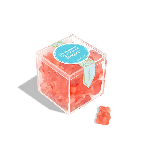 Strawberry Champagne Bears - Small Cube - Lockwood Shop - Sugarfina