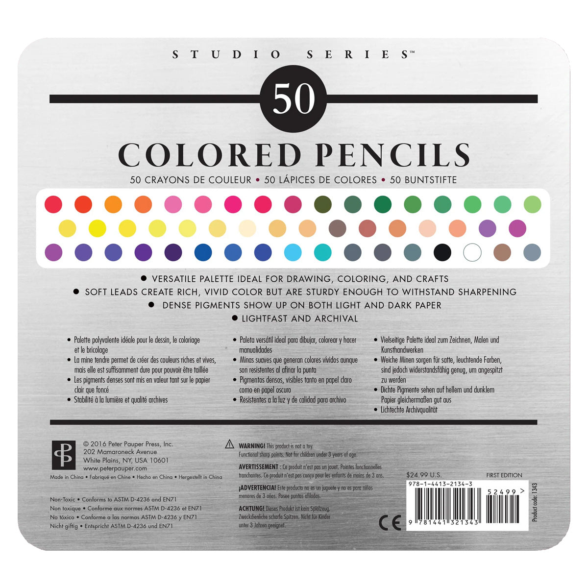 Studio Series Deluxe Colored Pencils - Set/ 50 - Lockwood Shop - Peter Pauper Press