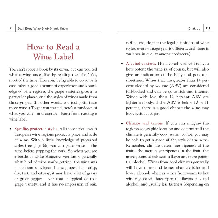 Stuff Every Wine Snob Should Know - Lockwood Shop - Penguin Random House