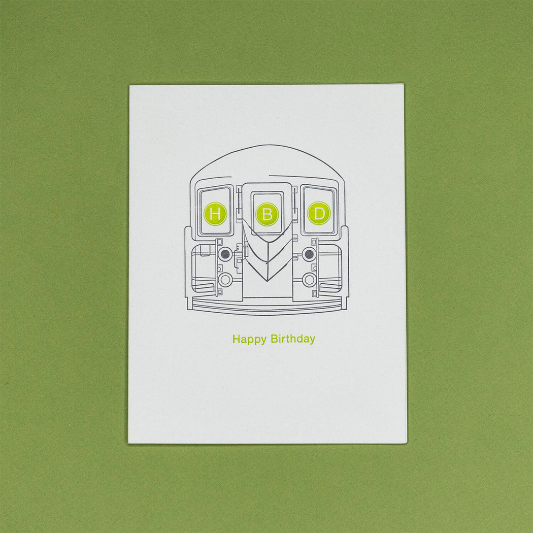 Subway HBD Birthday Card - Lockwood Shop - Quick Brown Fox